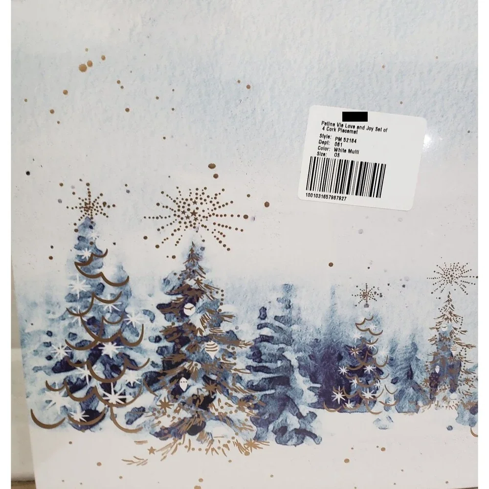Set of 4 Hard Placemats w/Cork Back(12